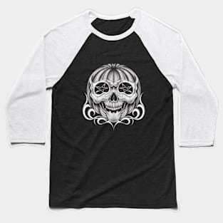 Surreal pumpkin skull halloween. Baseball T-Shirt